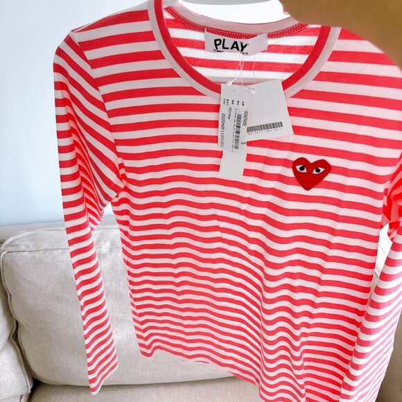 BRAND NEW CDG PLAY LONG SLEEVE SHIRT SIZE S - Picture 1 of 6